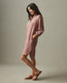 Women's Linen Tunic Dress - Burlwood